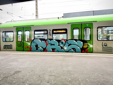 Graffiti Train in Essen - Photo by MondFiedel (2026)