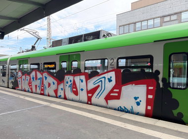 Graffiti Train in Dortmund - Photo by MondFiedel (2026)