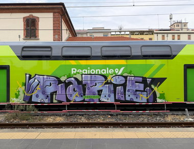 Graffiti Train in Turin - Photo by MondFiedel (2026)