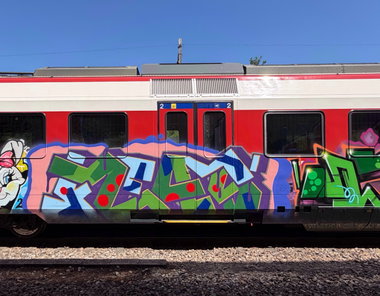 Graffiti Train in Basel - Photo by MondFiedel (2026)