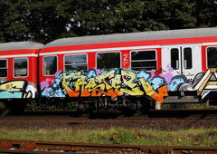 Graffiti Train in Hamburg - Photo by Mongole23 - faster