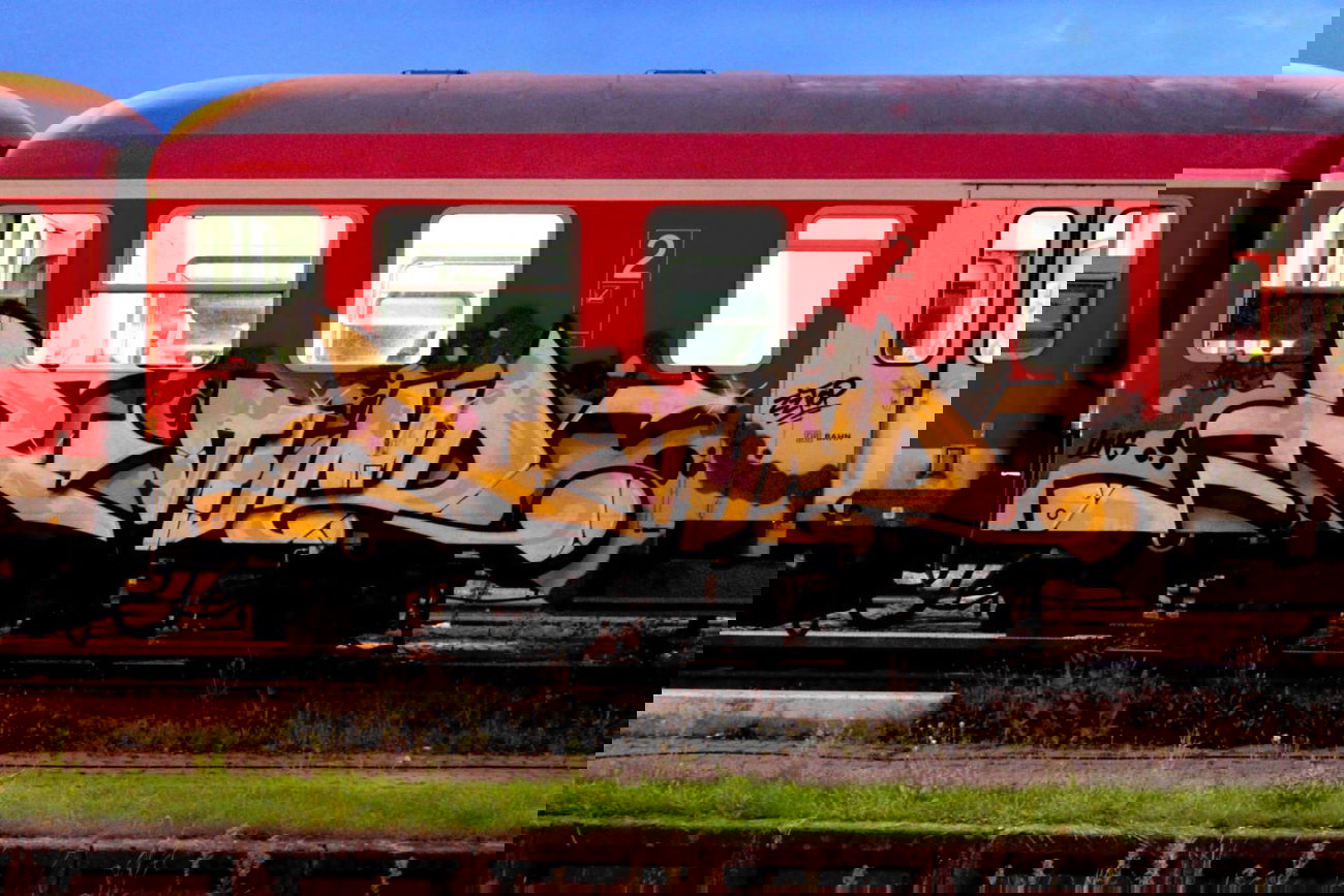 Graffiti Train - Photo by Mongole23 - round