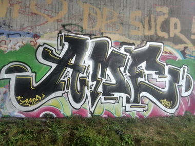 Graffiti Bombing in Dresden - Photo by MonsterGurkE - ame, dresden (2015)