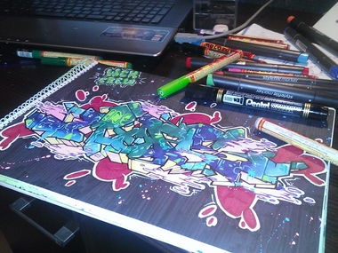 Graffiti Sketch - Photo by Mopls - mopls, mopls, one (2013)