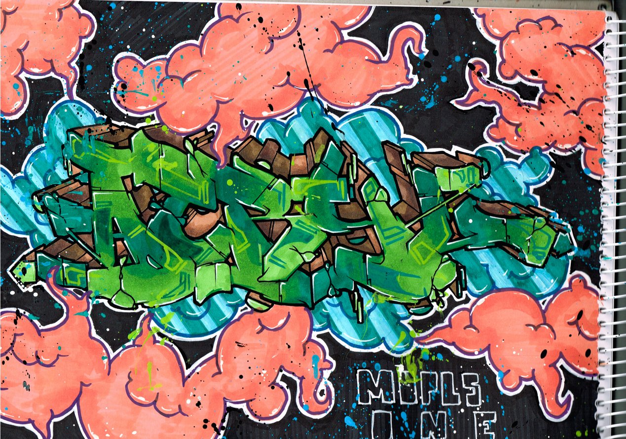 Graffiti Sketch - Photo by Mopls - Acryl, Mopls, Mopls (2013)