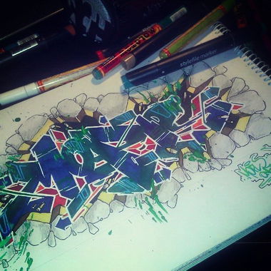 Graffiti Sketch - Photo by Mopls - mopls, mopls, one (2013)