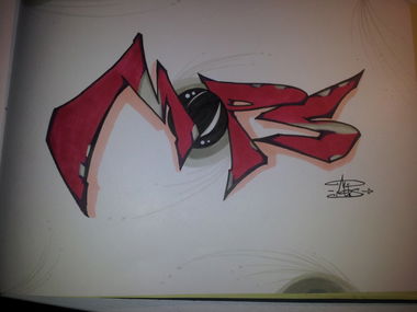 Graffiti Sketch - Photo by Mopz - mops, red (2014)