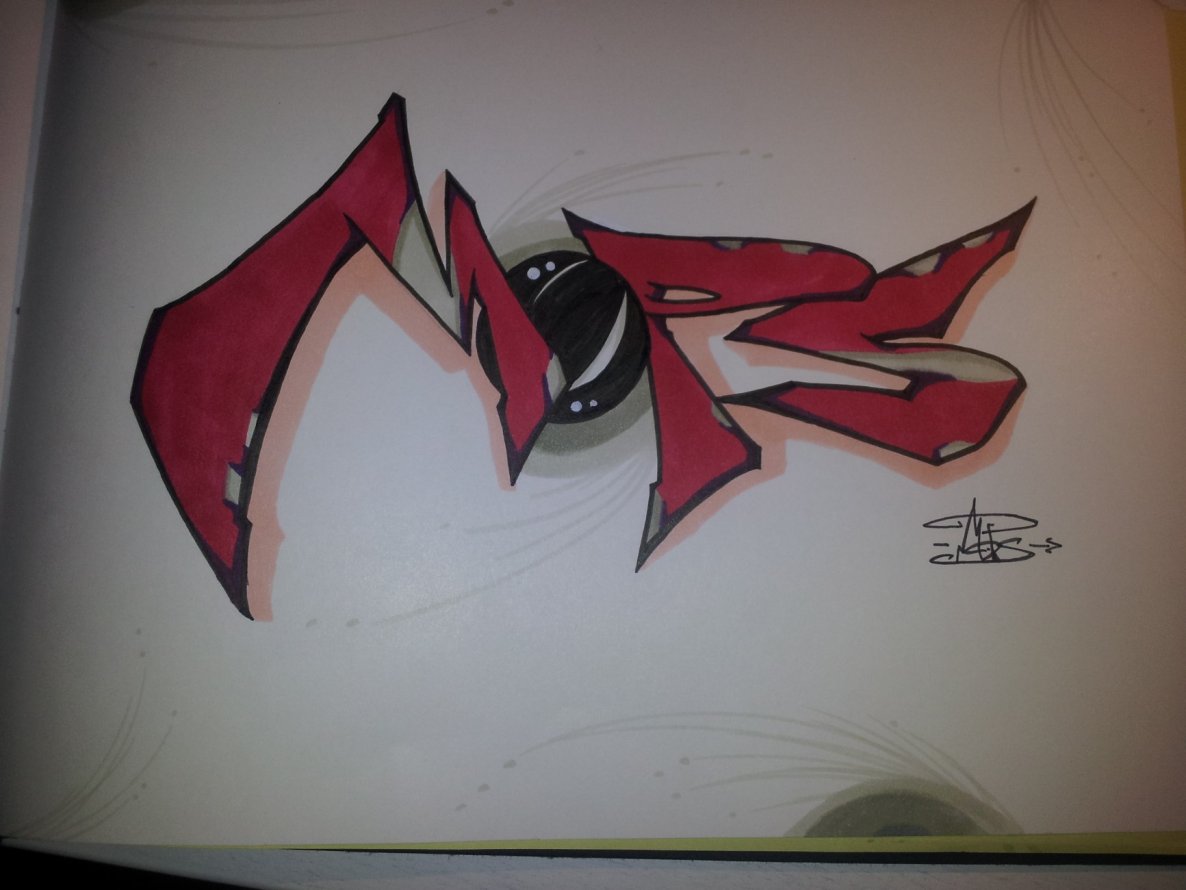 Graffiti Sketch - Photo by Mopz - mops, red (2014)