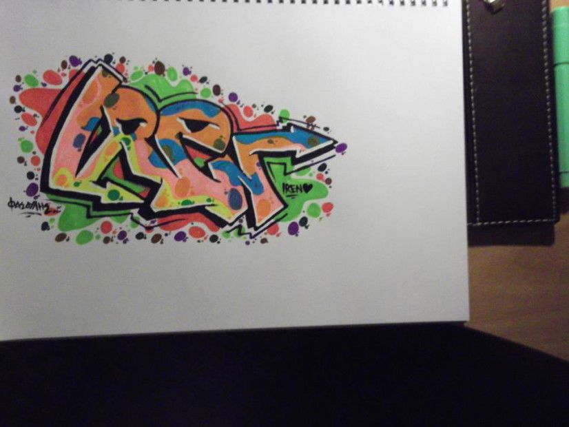 Graffiti Sketch - Photo by MoreInfamous - irene, iren, sketch