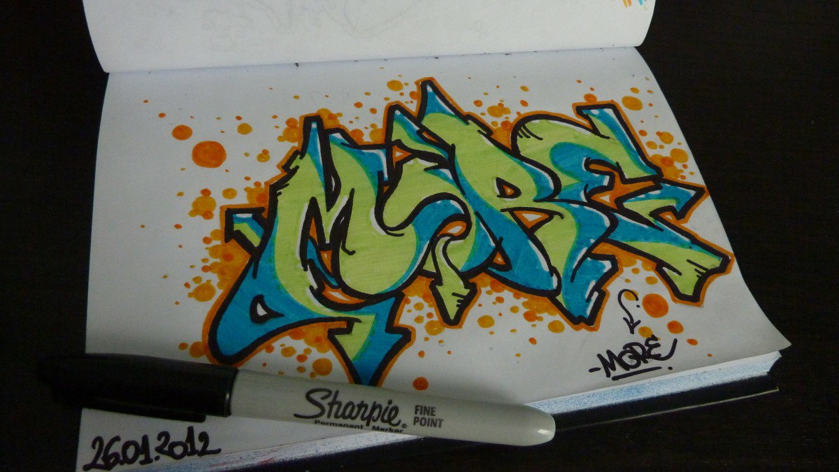 Graffiti Sketch in Gda?sk - Photo by MorePL - more, graffiti, poland