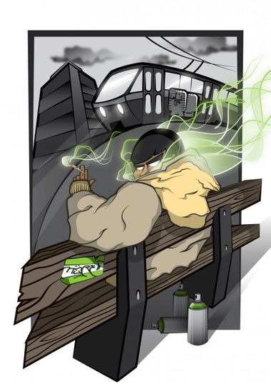 Graffiti Sketch in Belgrade - Photo by Moresko - Moresko (2015)