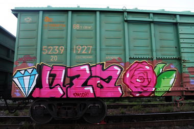 Graffiti Train in Russia - Photo by Morgan - Fas/Liza (2012)