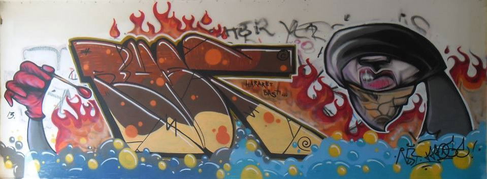 Graffiti Wall in Burhaniye - Photo by Mose - Rust, Mose (2013)