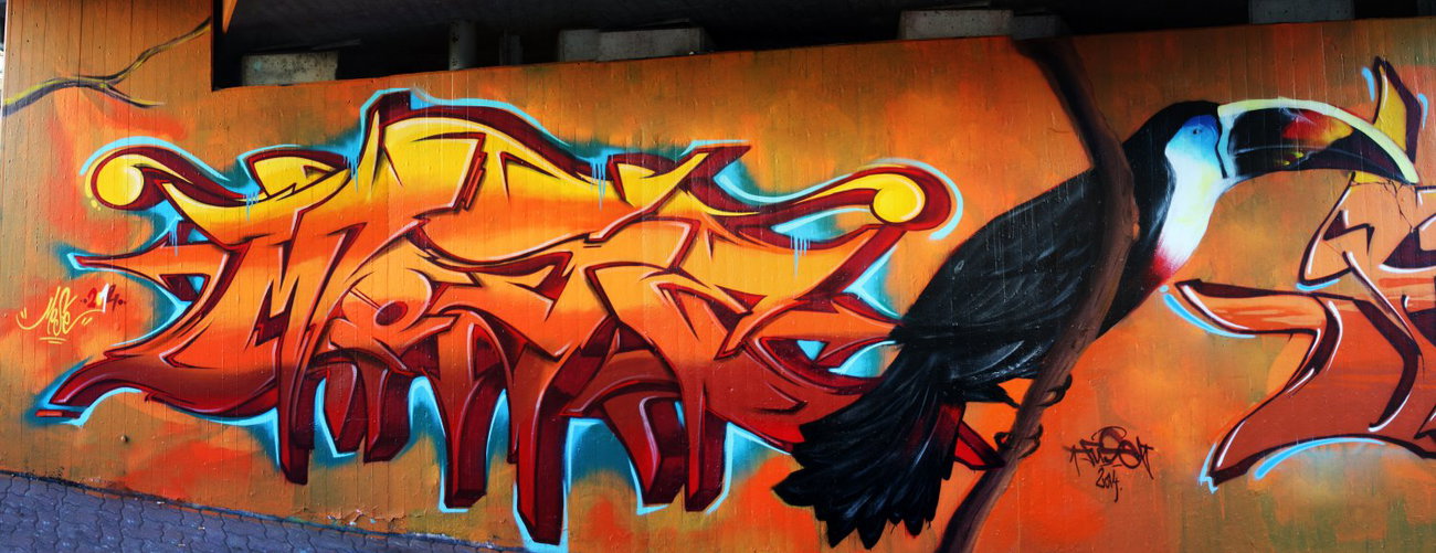 Graffiti Wall in Ettlingen - Photo by MoseOne - Mose, karlsruhe (2014)