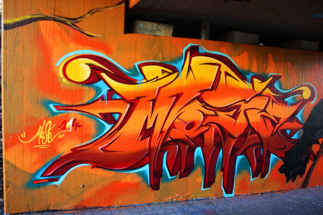 Graffiti Wall in Ettlingen - Photo by MoseOne - mose (2014)
