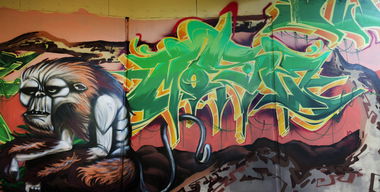 Graffiti Wall - Photo by MoseOne - mose, kidone (2014)