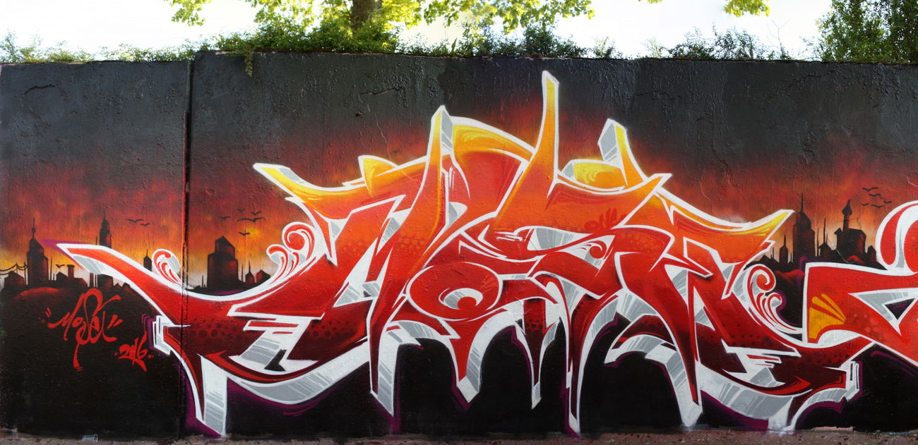 Graffiti Wall in Heidelberg - Photo by MoseOne - Mose, Heidelberg (2016)