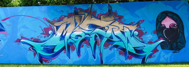 Graffiti Wall in Karlsruhe - Photo by MoseOne - Mose, Buse, Combo (2016)