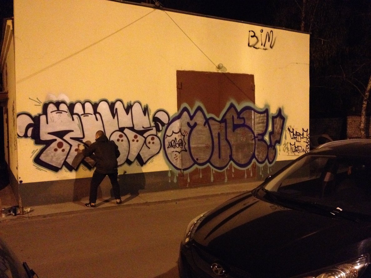 Graffiti Bombing - Photo by Mosepaint - mose, huste, goodnight