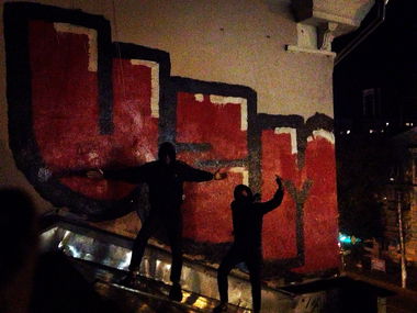 Graffiti Bombing - Photo by Mosepaint - voronezh, uzm, mose