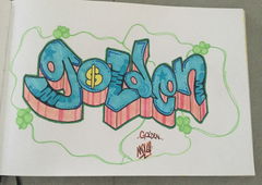 Graffiti Photo by Moux - battle, golden, sketch