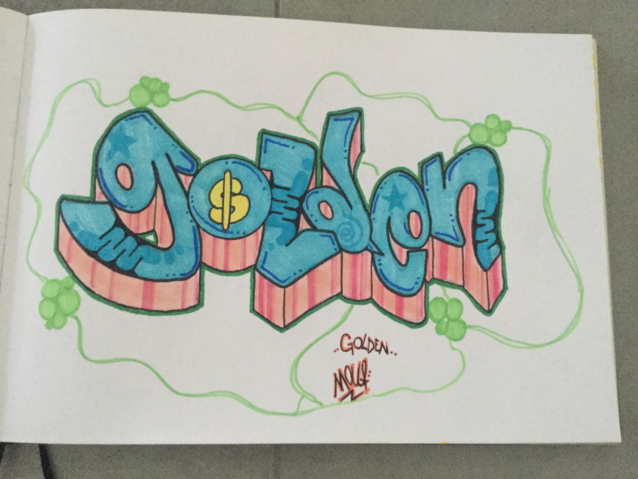 Graffiti Photo by Moux - battle, golden, sketch