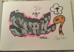 Graffiti Wall - Photo by Moux - battle, snail (2016)