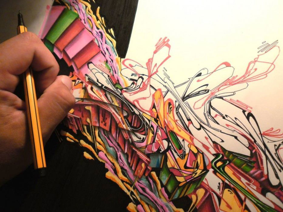 Graffiti Sketch in Miskolc - Photo by MrEx - Supe