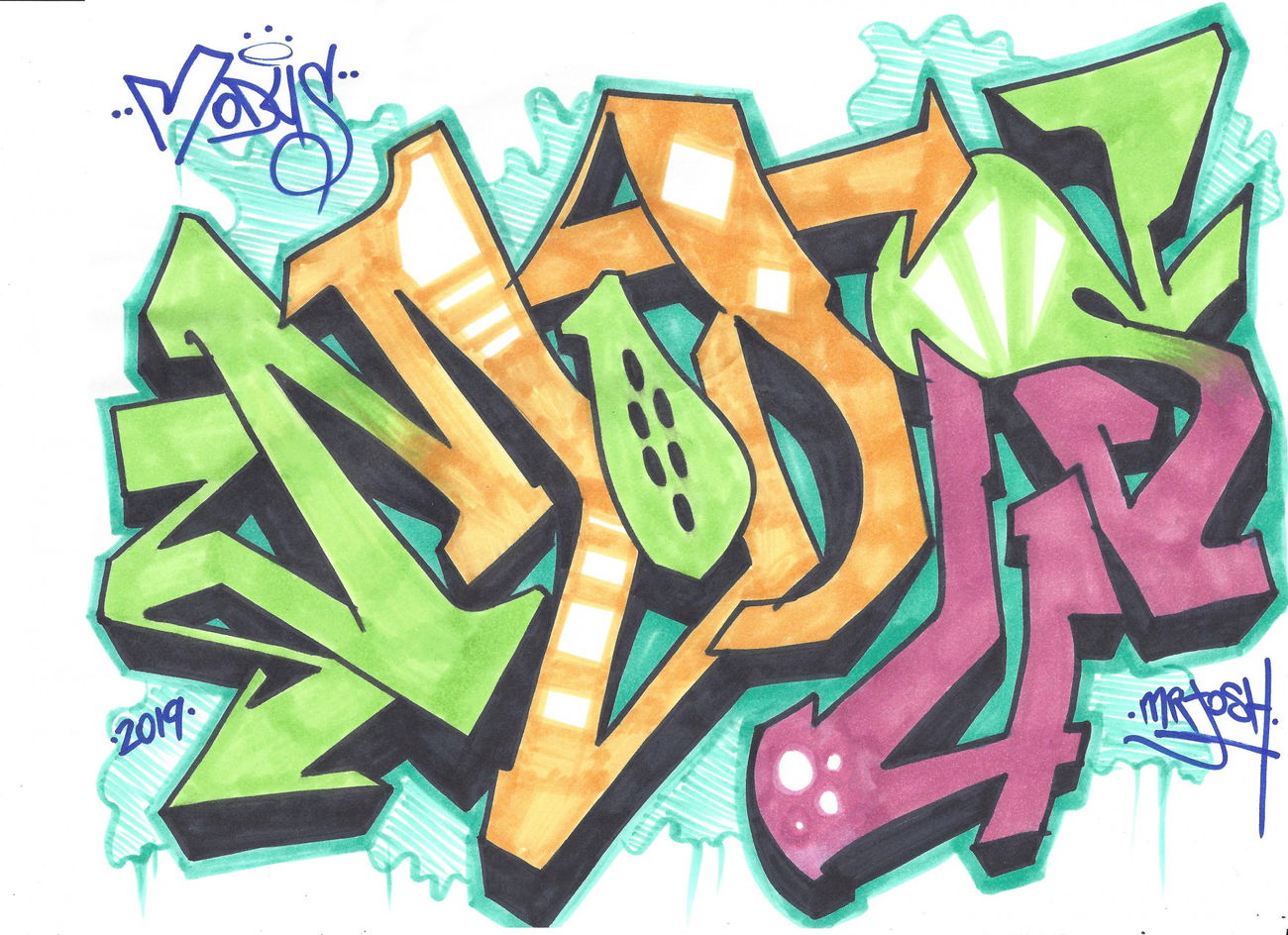 Graffiti Wall - Photo by MrJosh - modus, graffiti, sketch (2019)