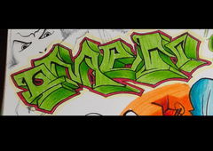 Graffiti Sketch in Mcallen - Photo by MrOmen956 - Omen, BOR, Mcallen (2007)