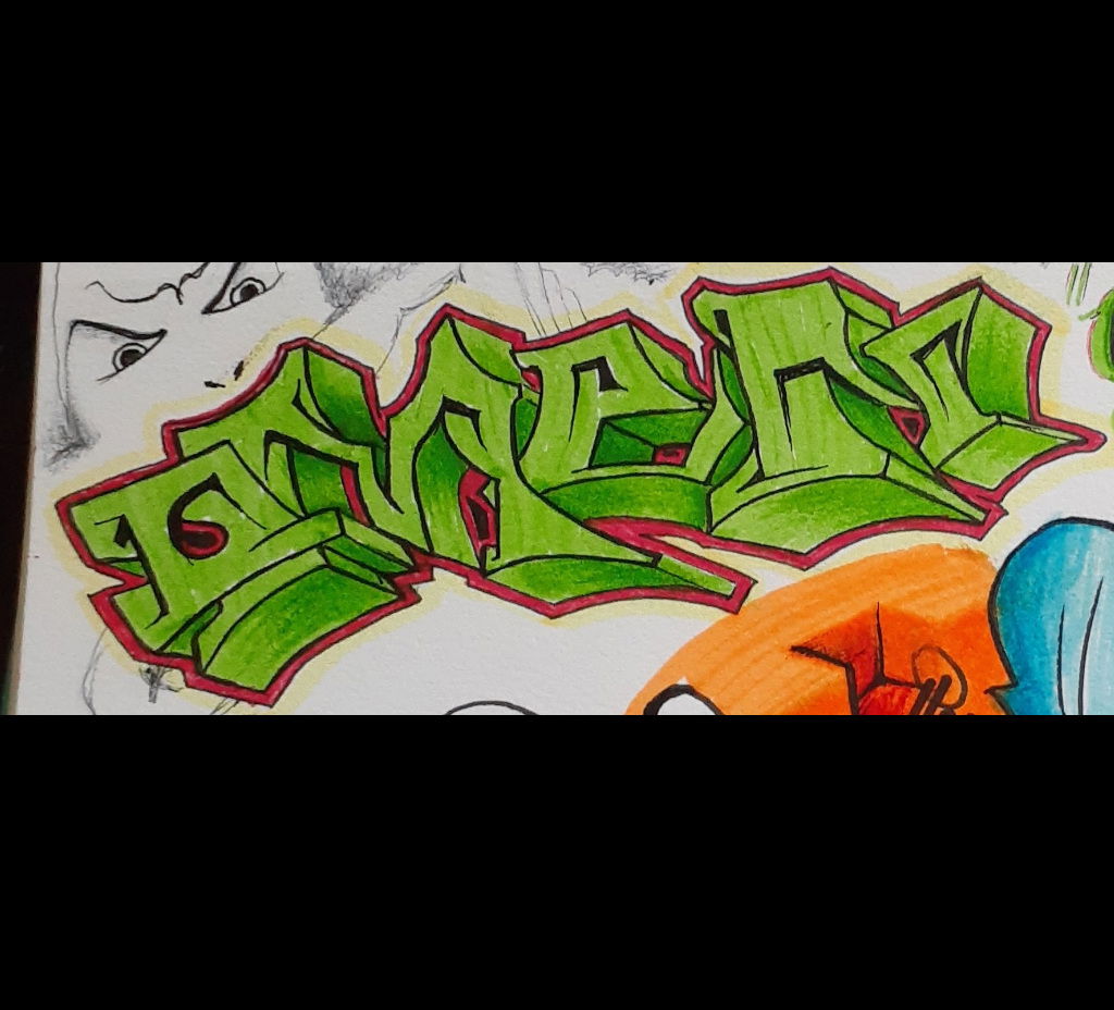 Graffiti Sketch in Mcallen - Photo by MrOmen956 - Omen, BOR, Mcallen (2007)