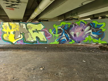 Graffiti Wall - Photo by MrReka - bridge, creek (2020)