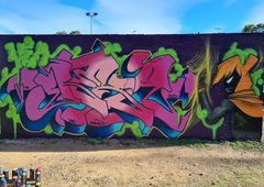 Graffiti Wall in Australia - Photo by MrReka - REKA, VIA, puttinginwork (2020)