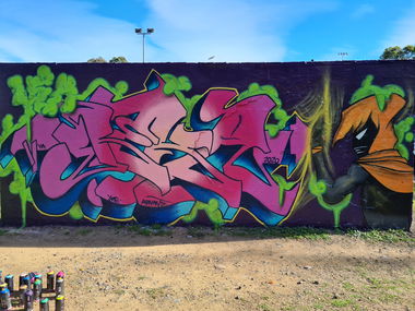 Graffiti Wall in Australia - Photo by MrReka - REKA, VIA, puttinginwork (2020)