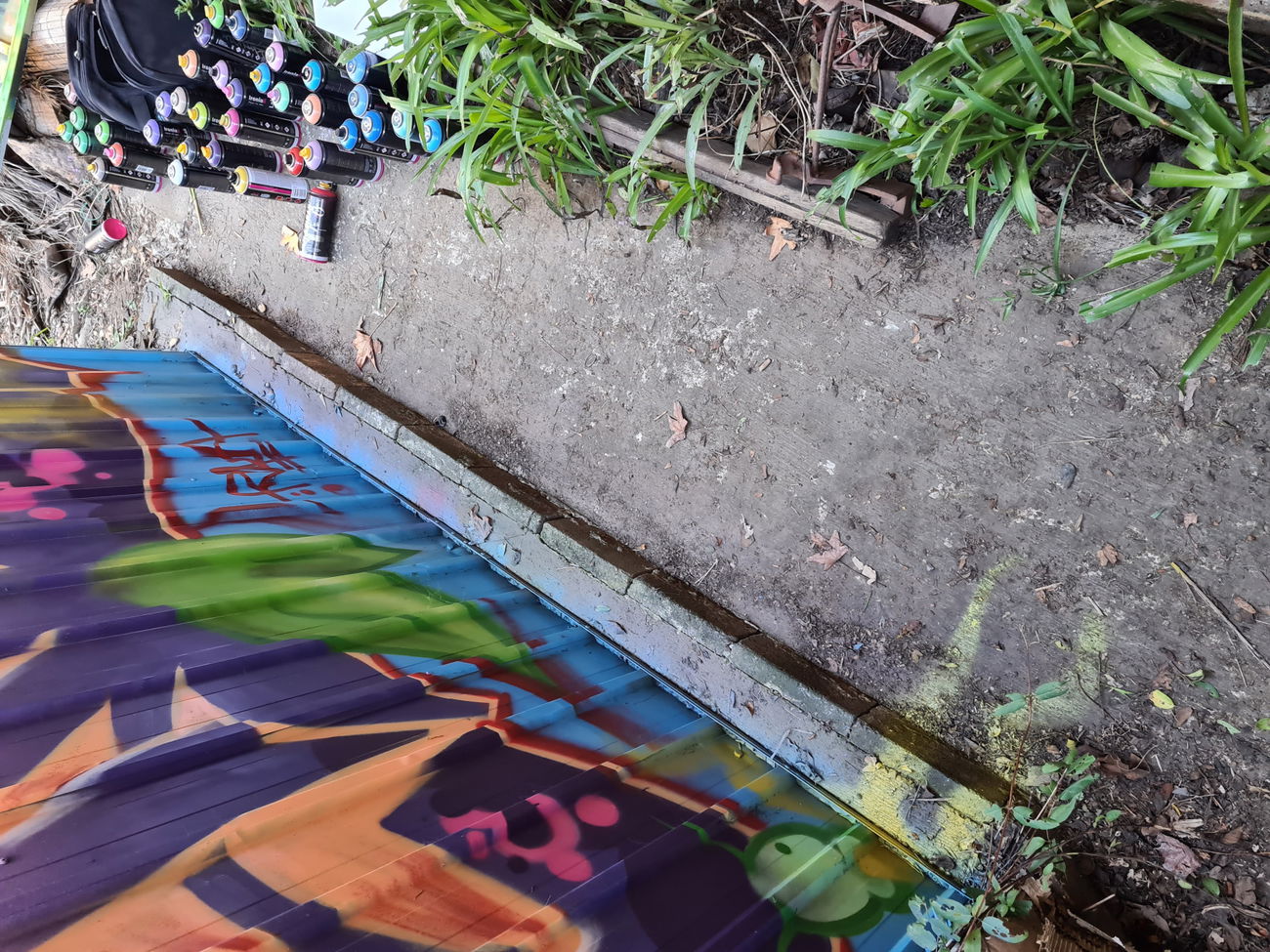 Graffiti Wall - Photo by MrReka - prepared, tins, cans (2020)