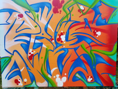 Graffiti Wall - Photo by MrReka - canvas (2019)