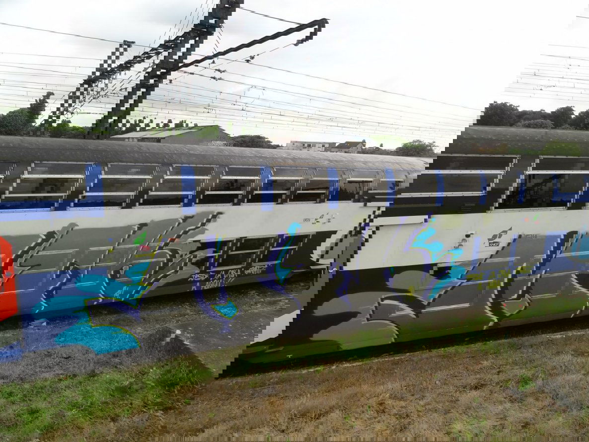 Graffiti Train - Photo by MrShifo - MFK, MadaFatKap, Francia (2014)