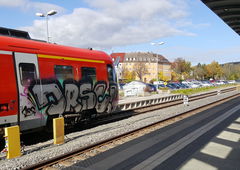 Graffiti Train in Bayreuth - Photo by MrTaube - Bayreuth, JRSC