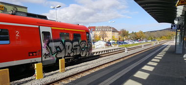 Graffiti Train in Bayreuth - Photo by MrTaube - Bayreuth, JRSC