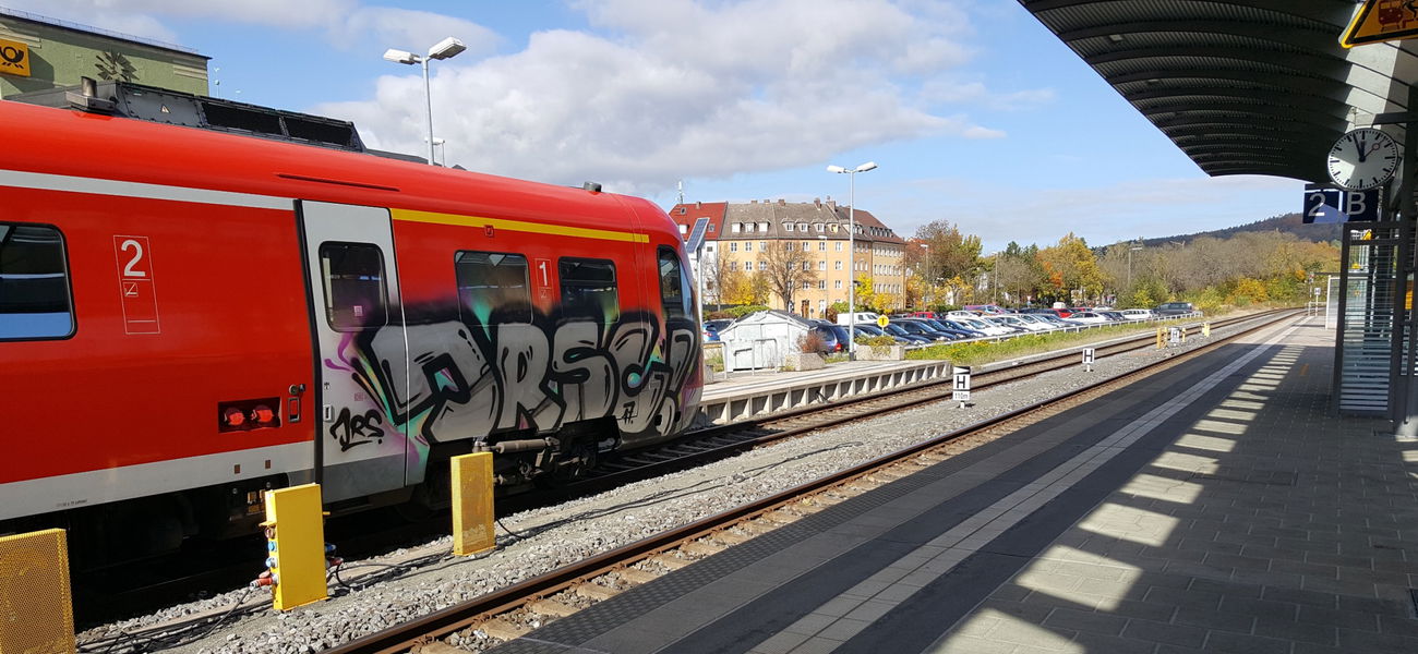 Graffiti Train in Bayreuth - Photo by MrTaube - Bayreuth, JRSC