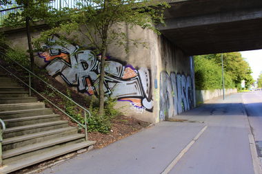 Graffiti Wall in Bayreuth - Photo by MrTaube - JRSC, Bayreuth