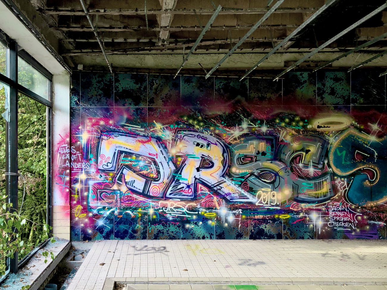 Graffiti Wall in Bayreuth - Photo by MrTaube - JRSC, BAYREUTH