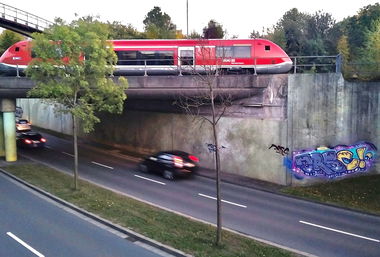 Graffiti Wall in Bayreuth - Photo by MrTaube - JRSC, Bayreuth (2017)