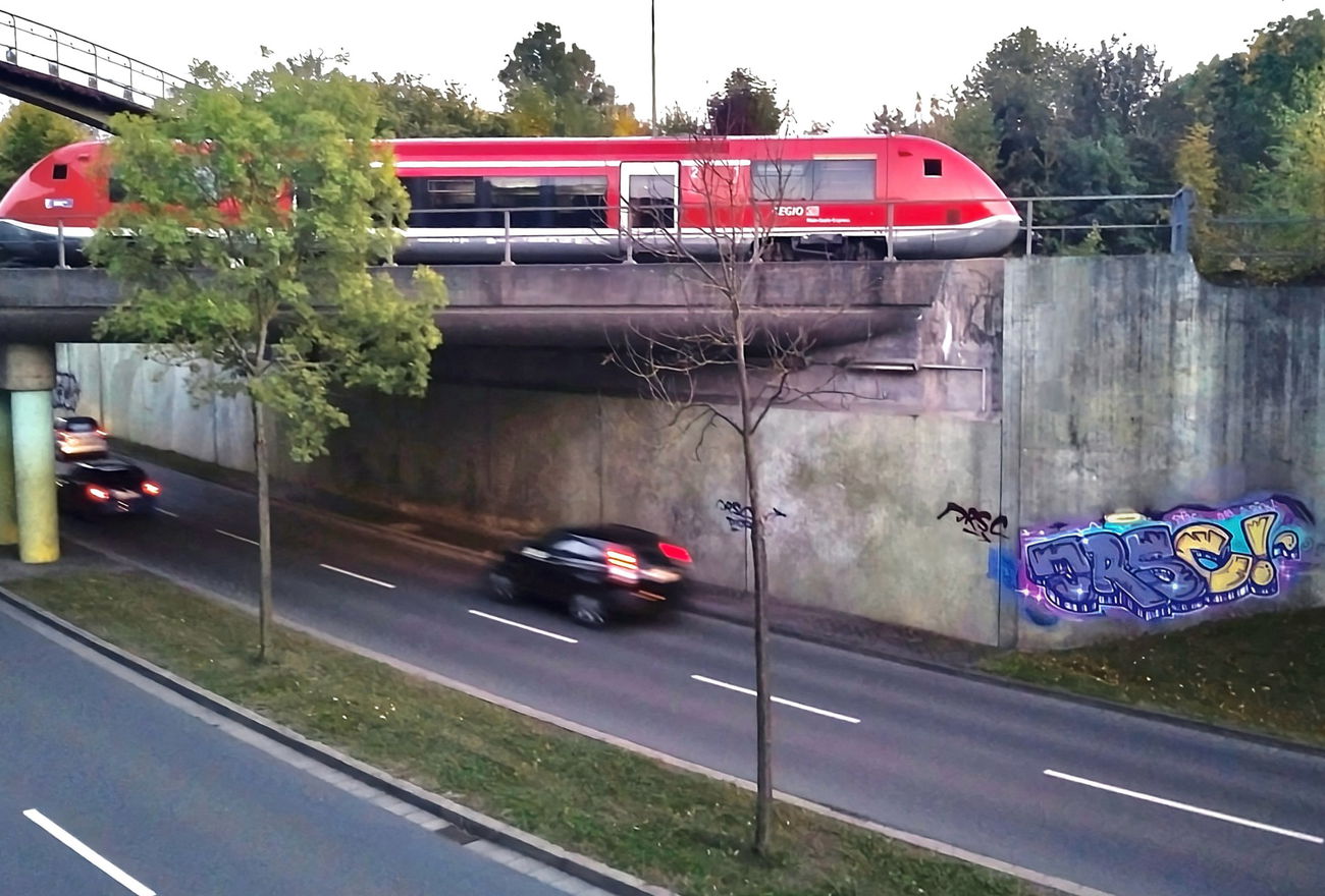 Graffiti Wall in Bayreuth - Photo by MrTaube - JRSC, Bayreuth (2017)