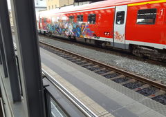 Graffiti Train in Bayreuth - Photo by MrTaube - Bayreuth, JRSC, NILS