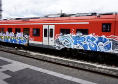 Graffiti Train in Bayreuth - Photo by MrTaube - NILS, JRSC, BAYREUTH
