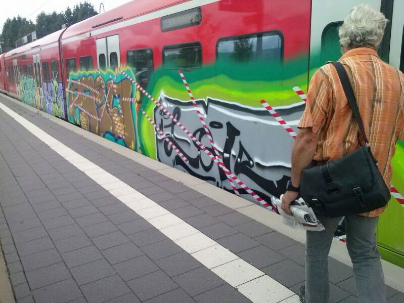 Graffiti Train in Hannover - Photo by MrWoHooo (2013)