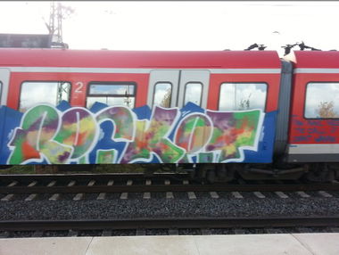 Graffiti Train in Neuss - Photo by MrWoHooo - ROCKET (2013)