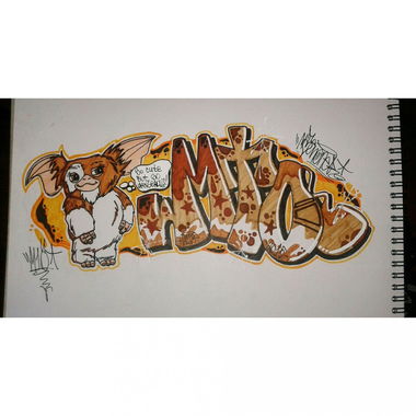 Graffiti Sketch - Photo by Mtenone - mtenoner, thegremlins, gizmo (2015)