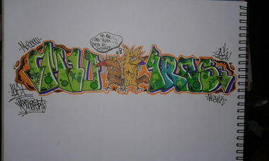 Graffiti Sketch - Photo by Mtenone - mtenoner, theangrybeavers (2015)